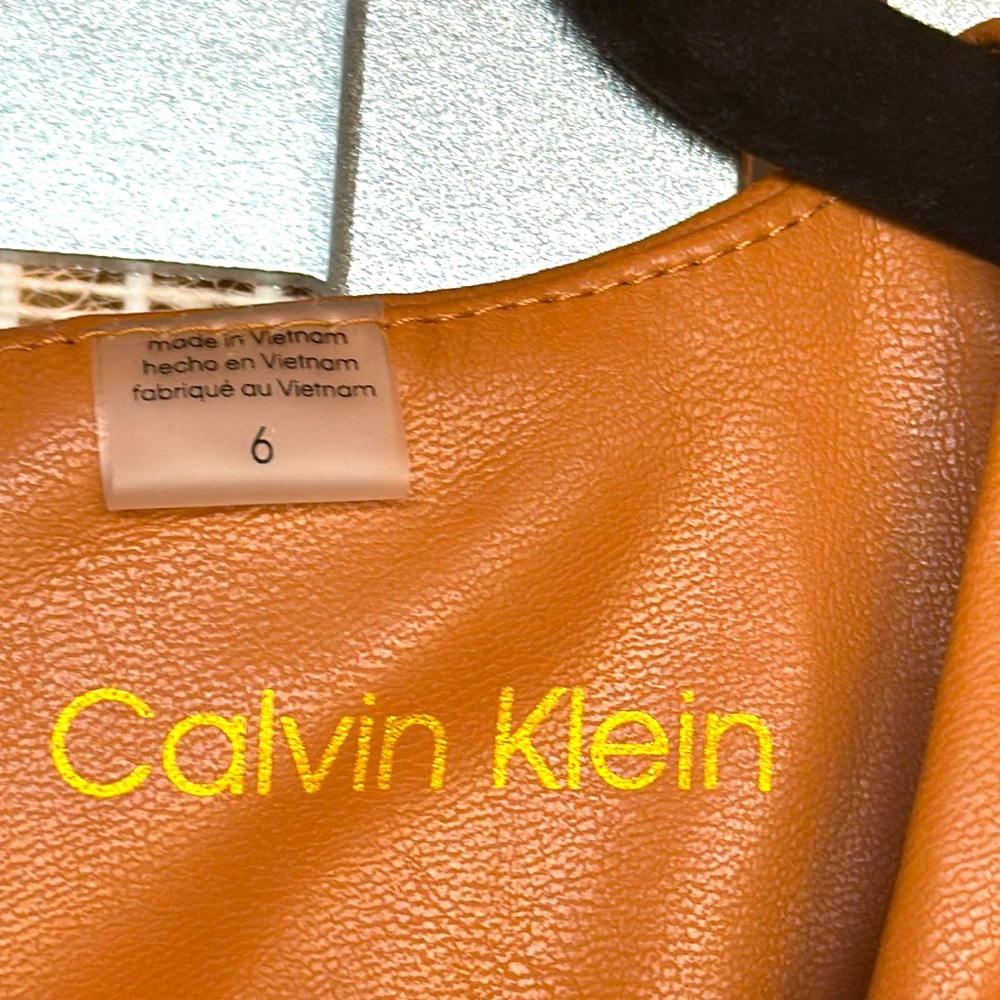 Calvin Klein Women’s zip up light brown polyester dress size 6 - Picture 4 of 8